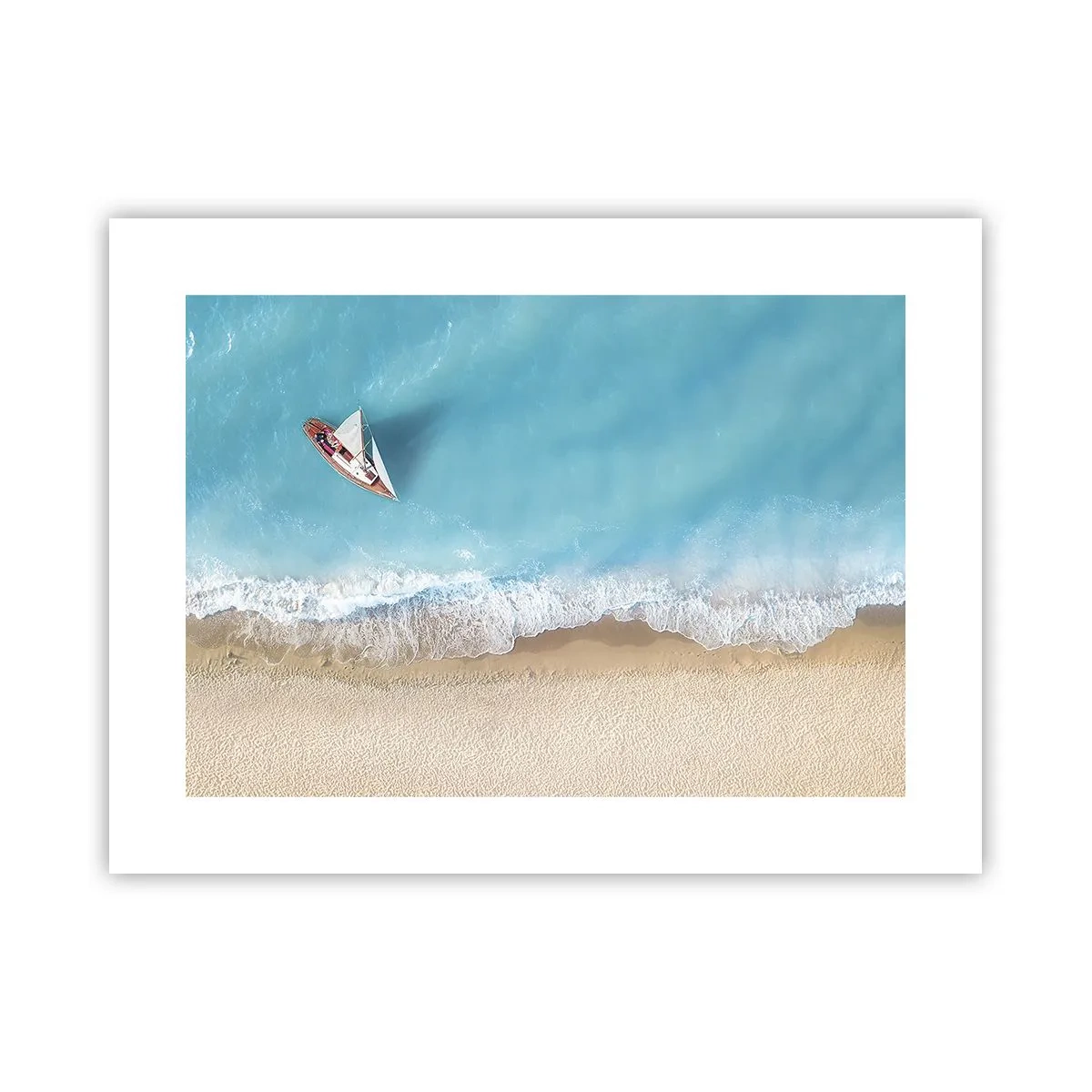 Plakat - På grænsen mellem blå og guld - 40x30 cm