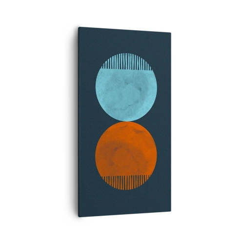 Lærredstryk - Billede på lærred - Kun geometri? - 55x100 cm