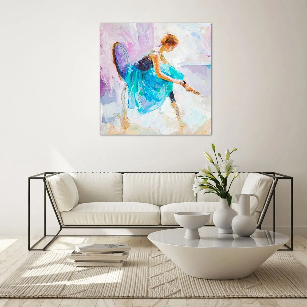 Billede på glas - Ubeskrivelig ynde, subtil charme - 60x60 cm