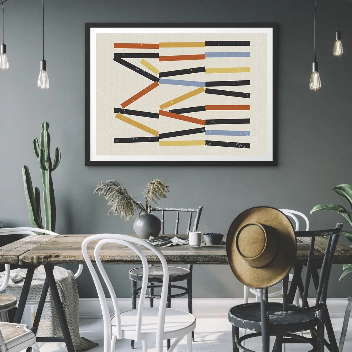 Plakat i sort ramme - Vandret komposition - 50x40 cm