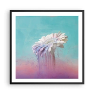 Plakat i sort ramme - Blomster efter døden - 60x60 cm