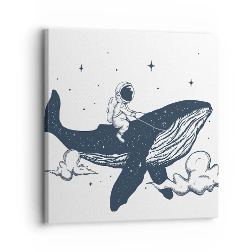 Lærredstryk - Billede på lærred - Et kosmisk eventyr - 30x30 cm