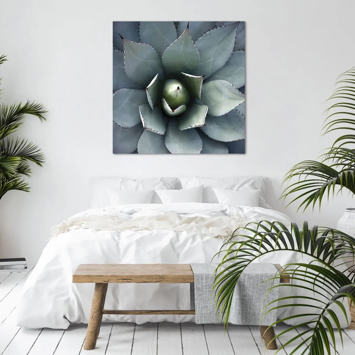Lærredstryk - Billede på lærred - Lokkemad og advarsler - 70x70 cm