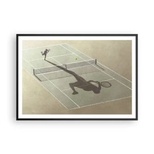 Plakat i sort ramme - Overvind dig selv - 100x70 cm