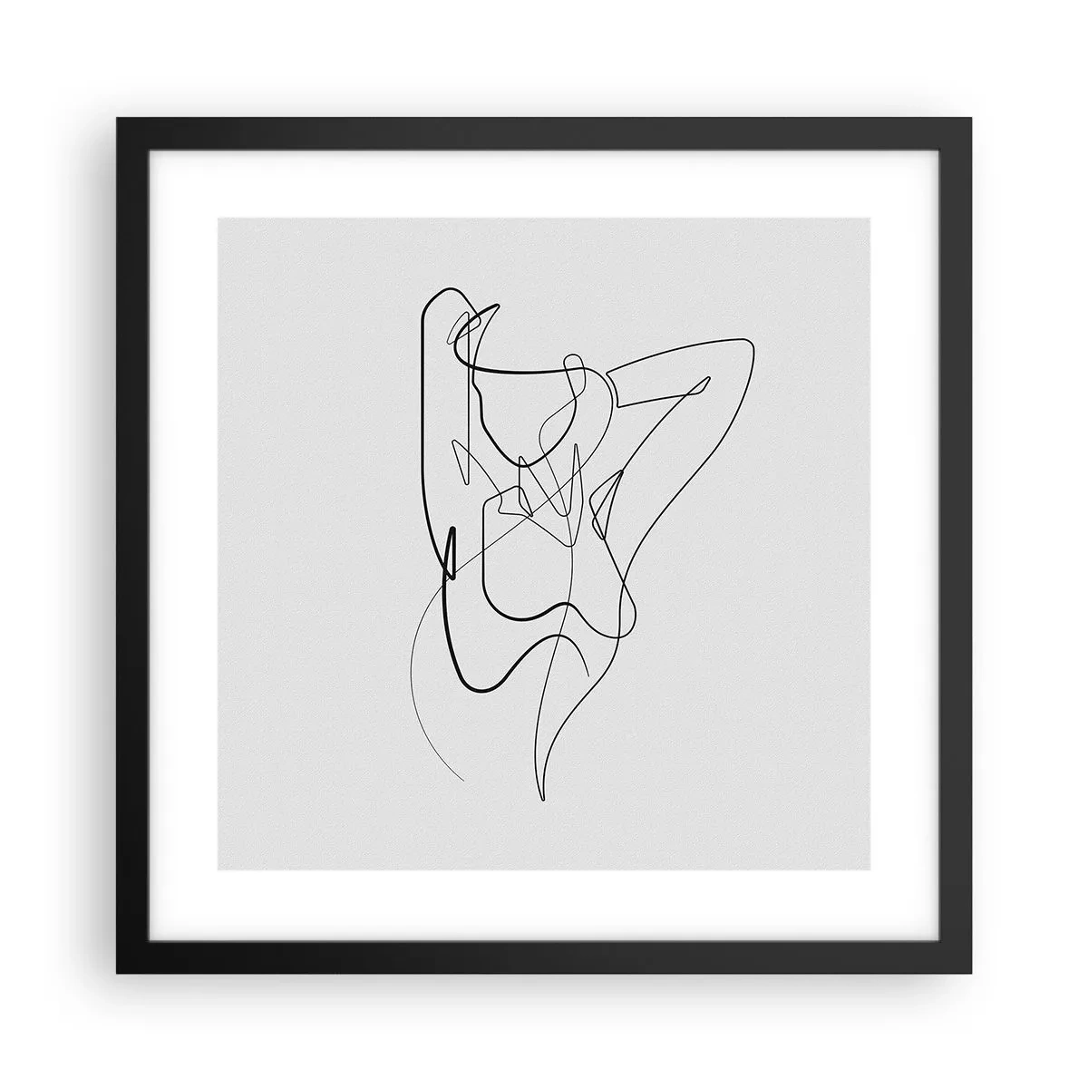 Plakat i sort ramme - Virkelig, hvad er du for en person... - 40x40 cm