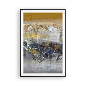 Plakat i sort ramme - Alt vil falde på plads - 61x91 cm
