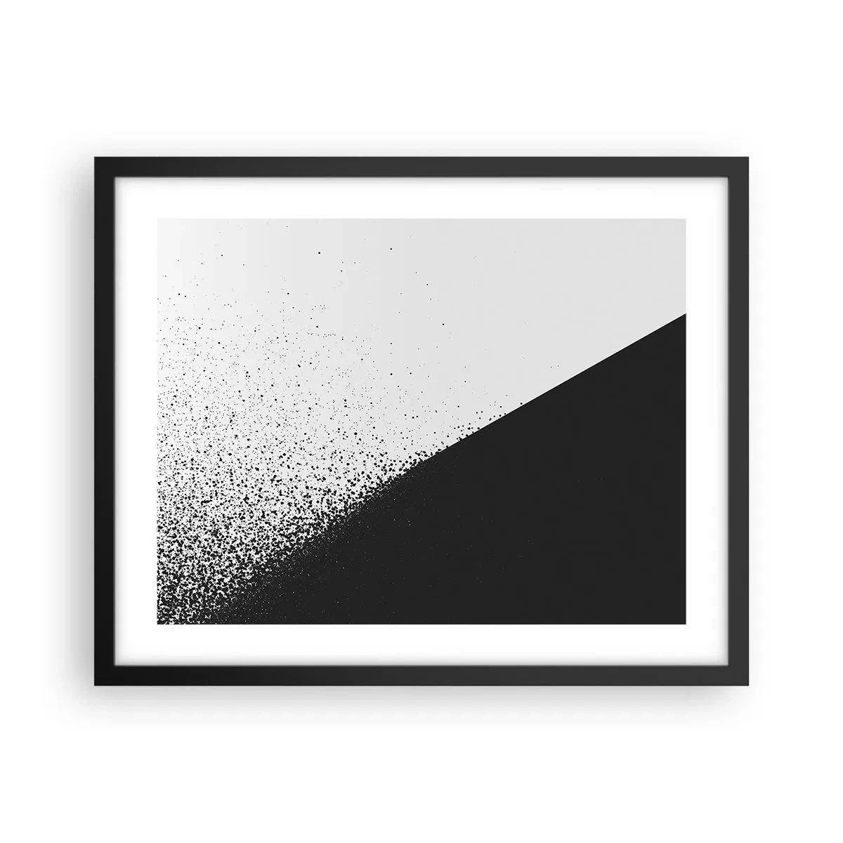 Plakat i sort ramme - Hurtigere og hurtigere, mere og mere - 50x40 cm