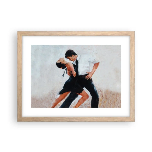 Plakat i ramme af lyst egetræ - Mine drømmes tango - 40x30 cm