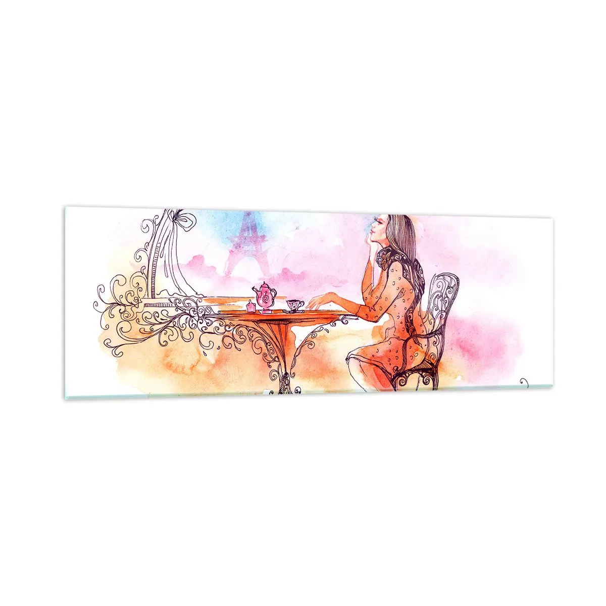 Billede på glas - Parisisk elegance - 90x30 cm
