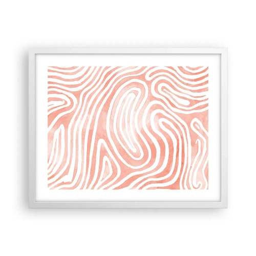 Plakat i hvid ramme - I en labyrint af koraller - 50x40 cm