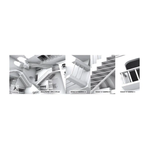 Fototapet Prøve Standard Eco - Rummets paradokser - Abstraktion, 3D, Arkitektur - 100x30 cm