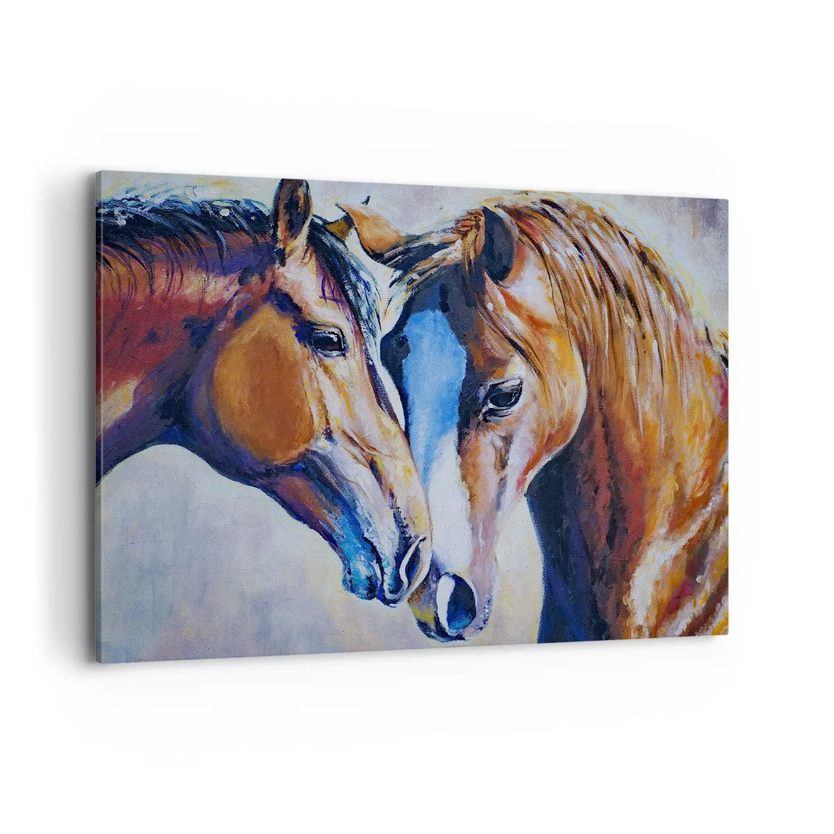 Lærredstryk - Billede på lærred - Er det venskab, er det kærlighed? - 100x70 cm
