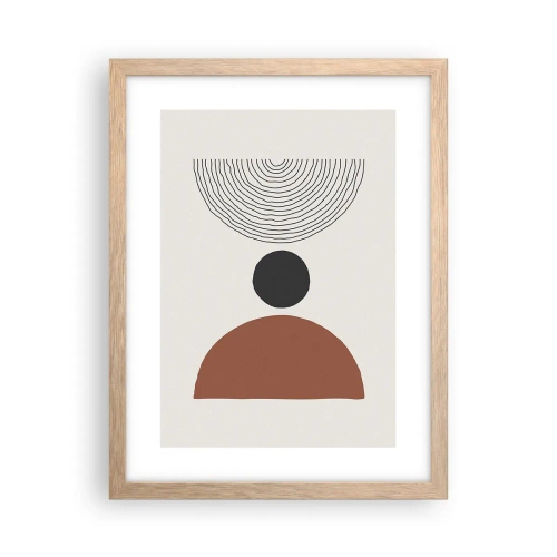 Plakat i ramme af lyst egetræ - I rampelyset - 30x40 cm