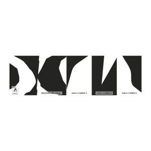 Prøve Fototapet Selvklæbende Deluxe Sticker - Positiv-negativ - Sort og hvid, Abstraktion, Stykke - 100x30 cm