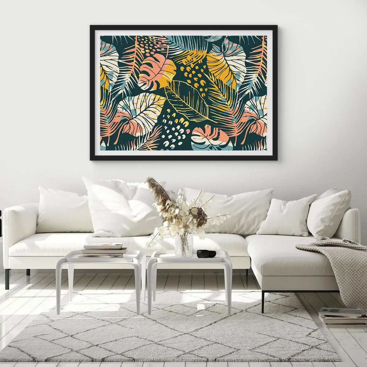Plakat i sort ramme - Løvrig fantasi - 70x50 cm