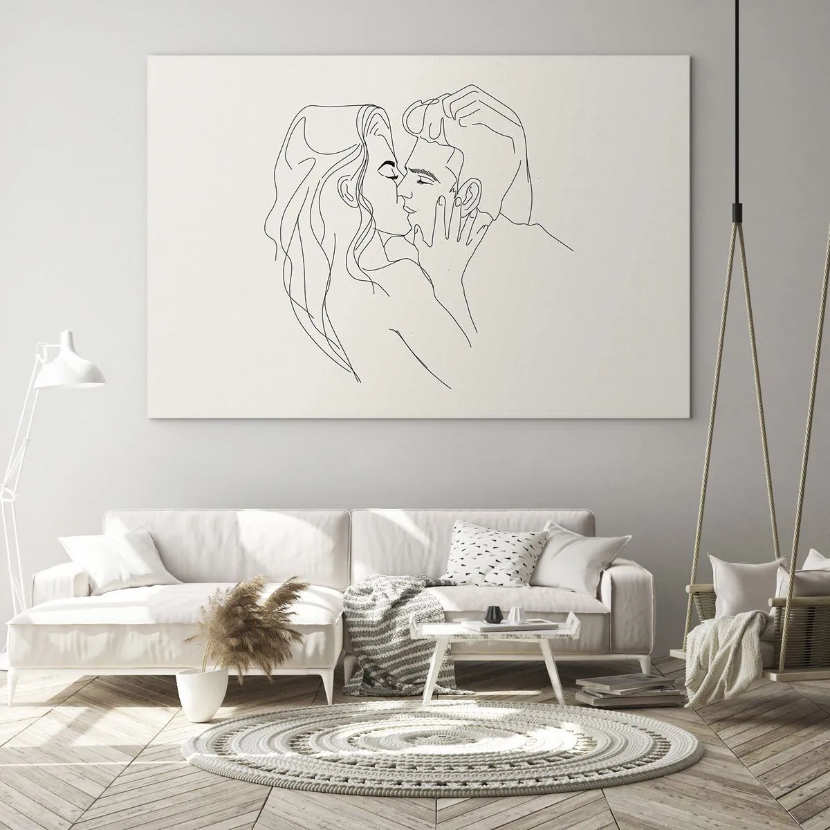 Billede på glas - Forviklet i følelser - 120x80 cm