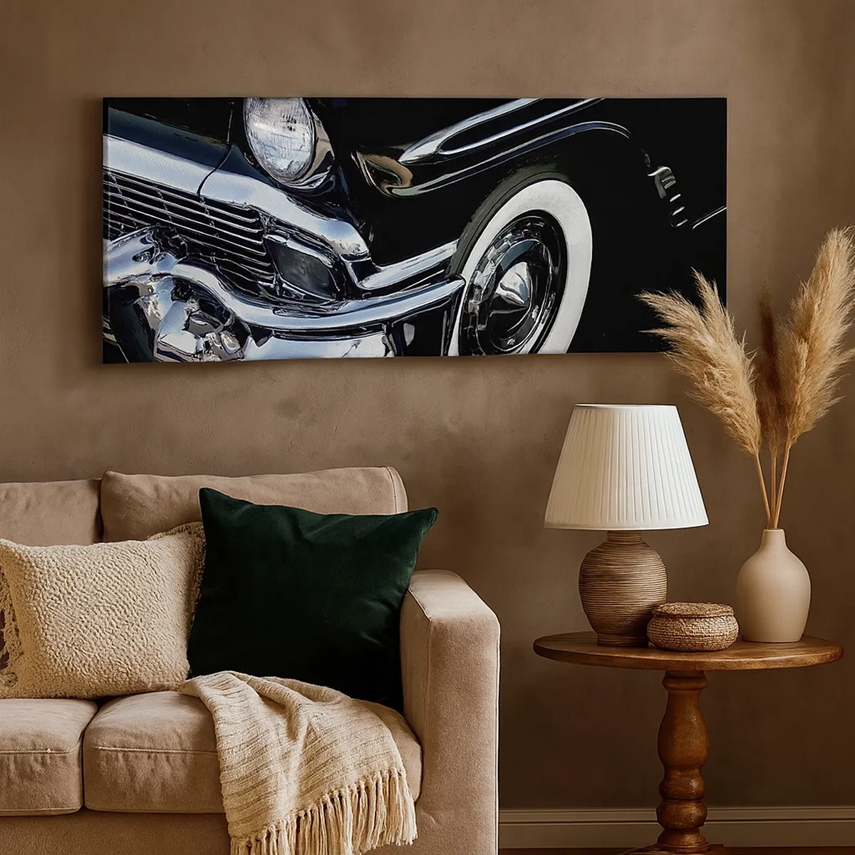 Lærredstryk - Billede på lærred - Klassikere i sølv, sort og hvid - 30x30 cm