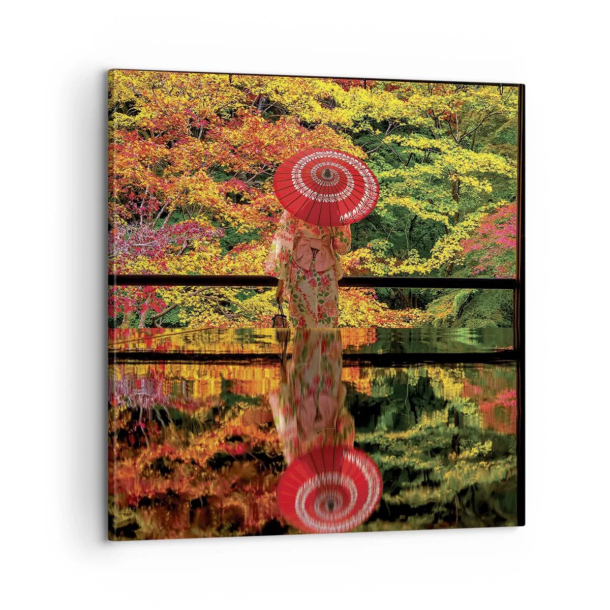 Lærredstryk - Billede på lærred - I naturens tempel - 60x60 cm