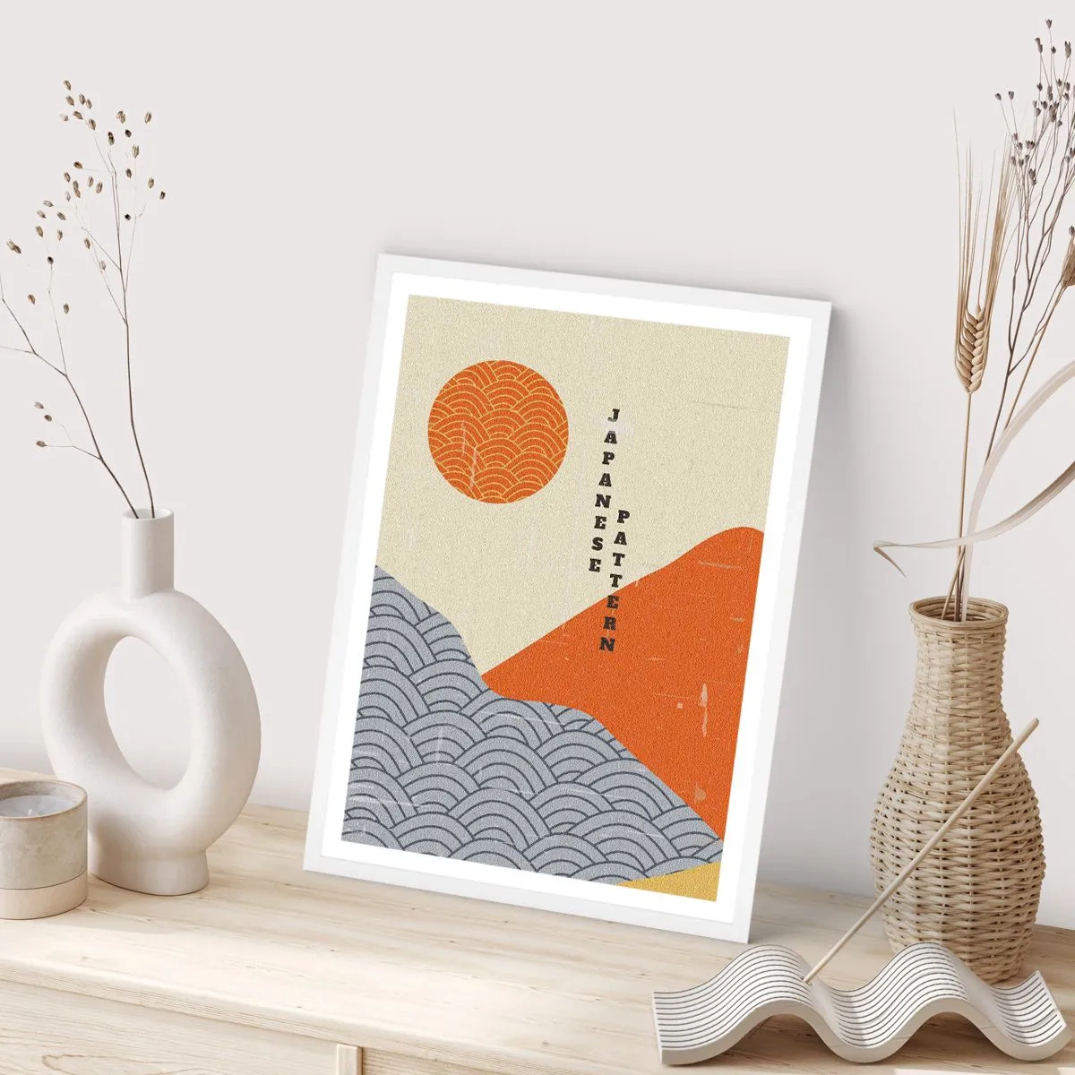 Plakat i hvid ramme - I den japanske ånd - 40x50 cm