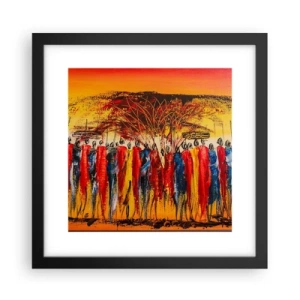 Plakat i sort ramme - Der, der, der, der går de - 30x30 cm