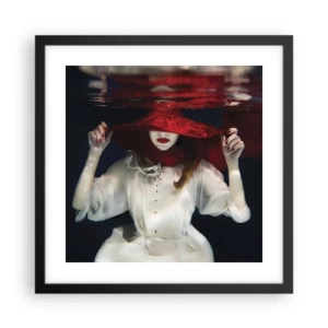 Plakat i sort ramme - Vidunderkvinden - 40x40 cm