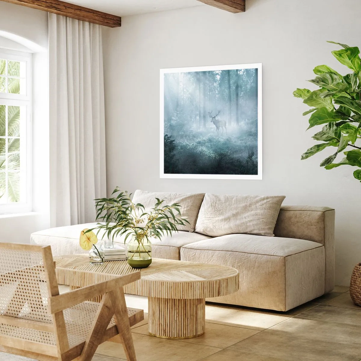 Plakat - Morgenvandring rundt på godset - 60x60 cm