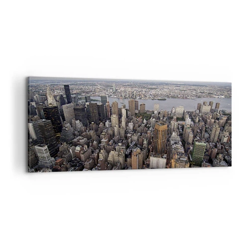 Lærredstryk - Billede på lærred - Tidens bankende hjerte - 100x40 cm