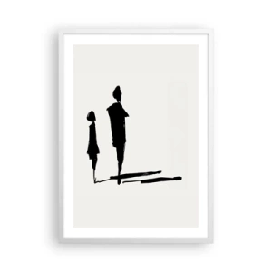 Plakat i hvid ramme - Sikkert sammen? - 50x70 cm