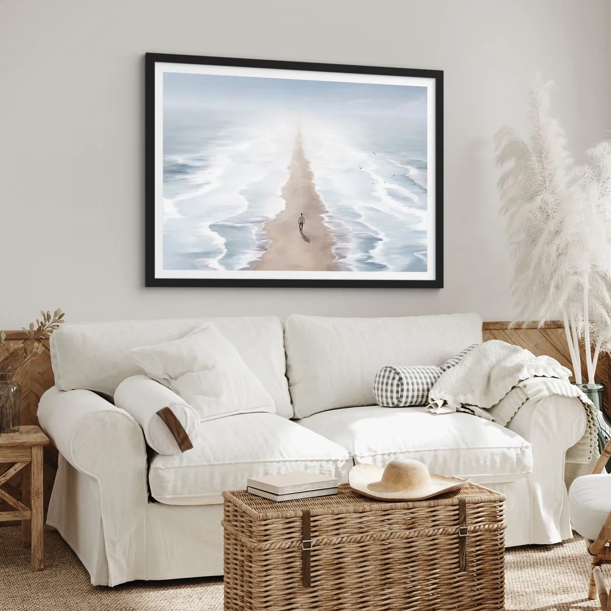 Plakat i sort ramme - Lys fremtid - 70x50 cm