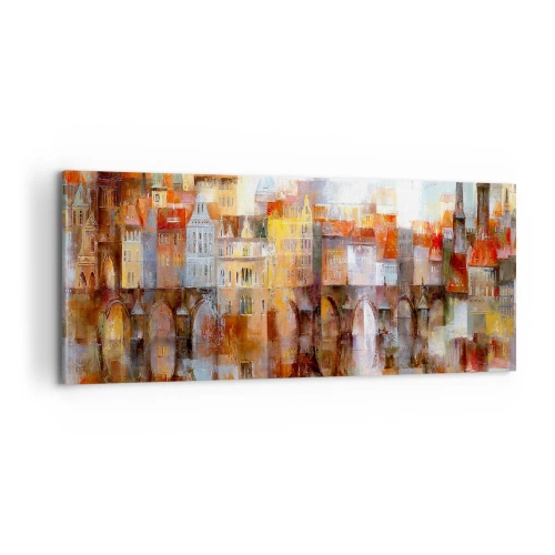 Lærredstryk - Billede på lærred - Under broen også smuk - 100x40 cm