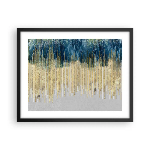 Plakat i sort ramme - Forgyldt grænse - 50x40 cm