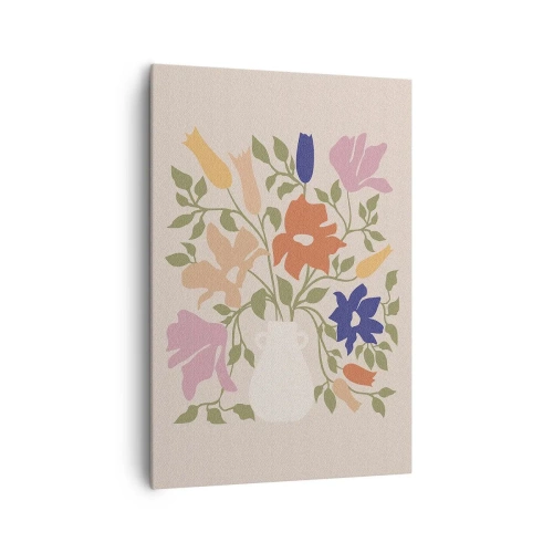 Lærredstryk - Billede på lærred - En delikat buket - 70x100 cm