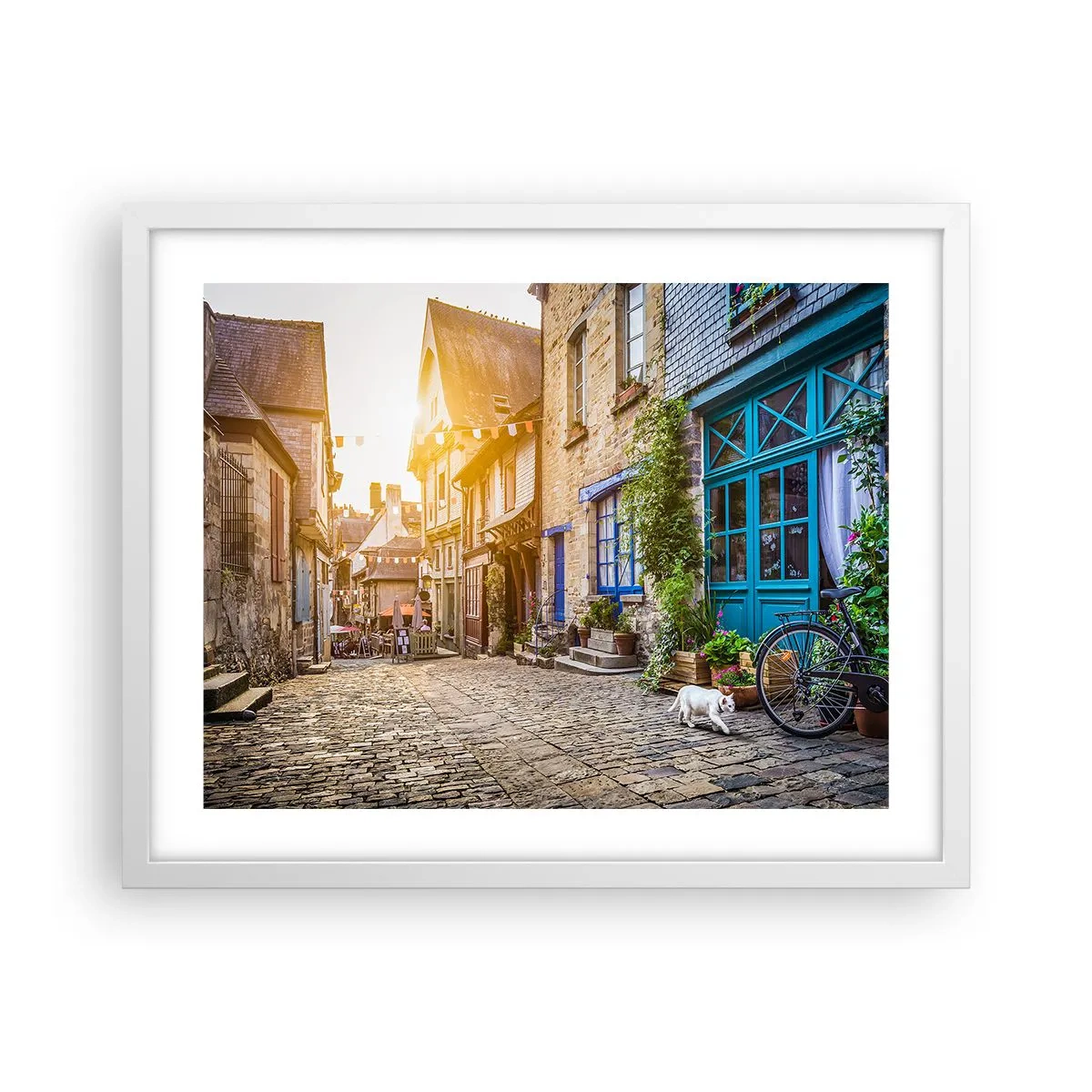 Plakat i hvid ramme - Byens hvide spøgelse - 50x40 cm