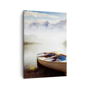 Lærredstryk - Billede på lærred - Over store og klare vande - 50x70 cm