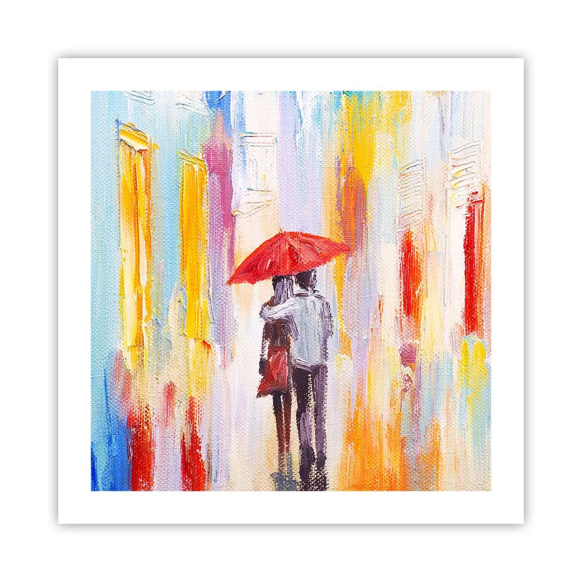 Plakat - Lad det regne  mere - 50x50 cm