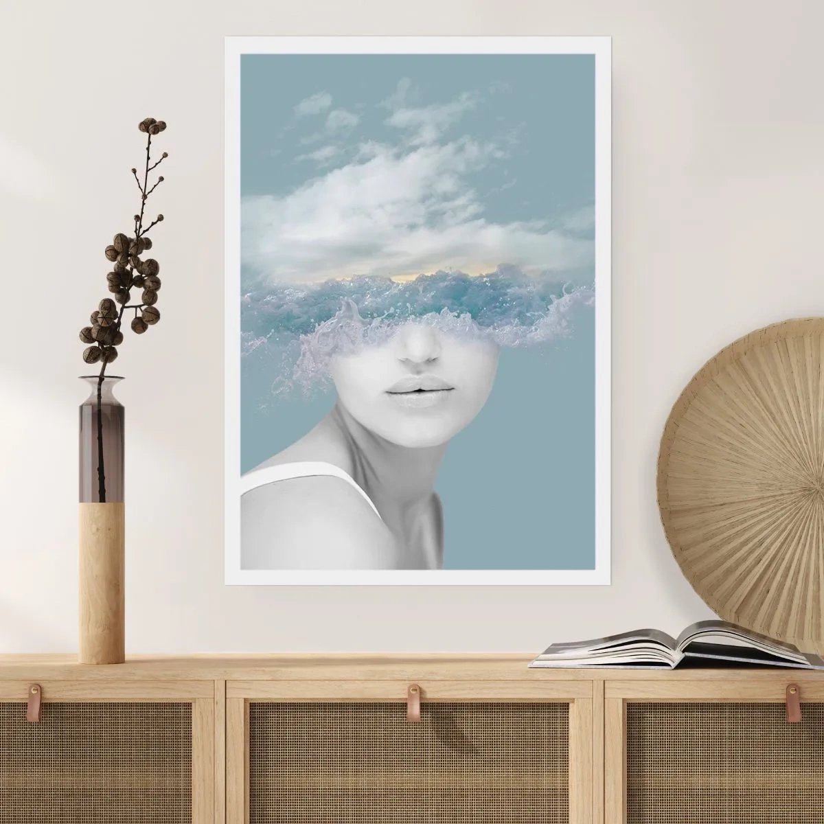 Plakat - Med hovedet i skyerne - 50x70 cm