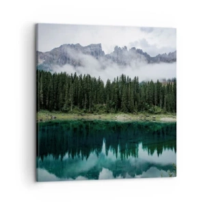 Lærredstryk - Billede på lærred - Hys, tys, lad os ikke vække sovevandet... - 60x60 cm