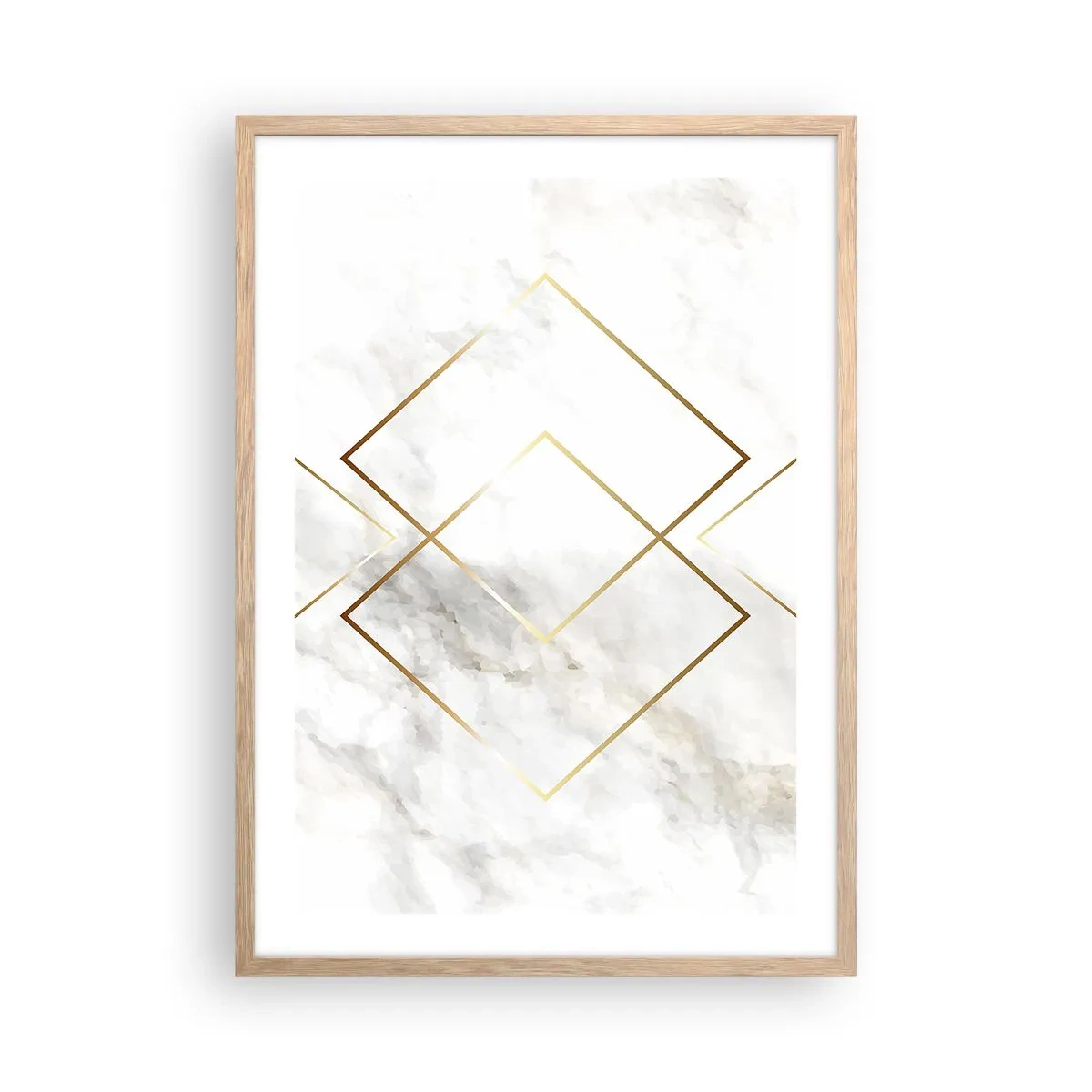 Plakat i ramme af lyst egetræ - Udsigt til det uendelige - 50x70 cm