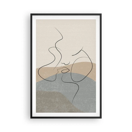 Plakat i sort ramme - Som et penselstrøg - 61x91 cm