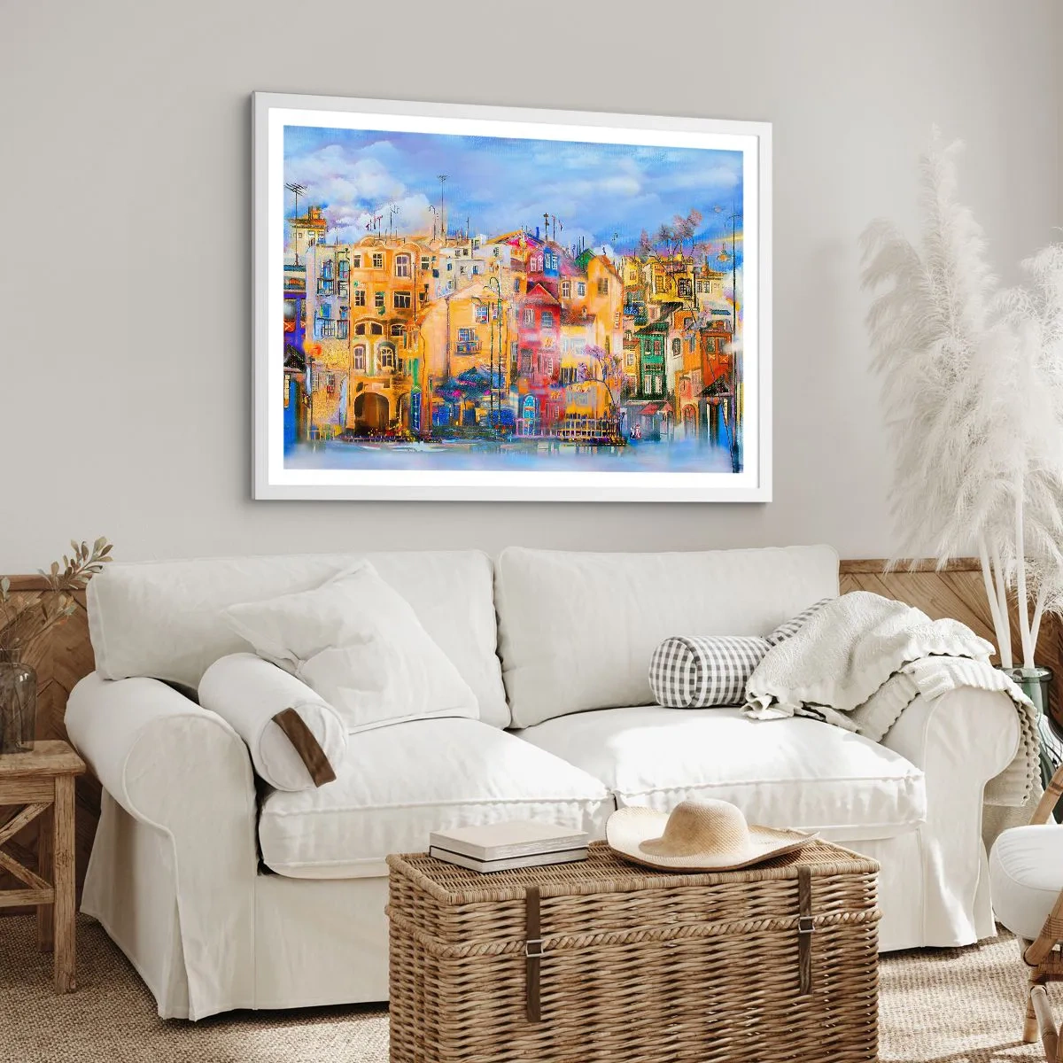 Plakat i hvid ramme - Vi er sammen - 91x61 cm