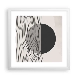 Plakat i hvid ramme - Halvkomposition - 40x40 cm