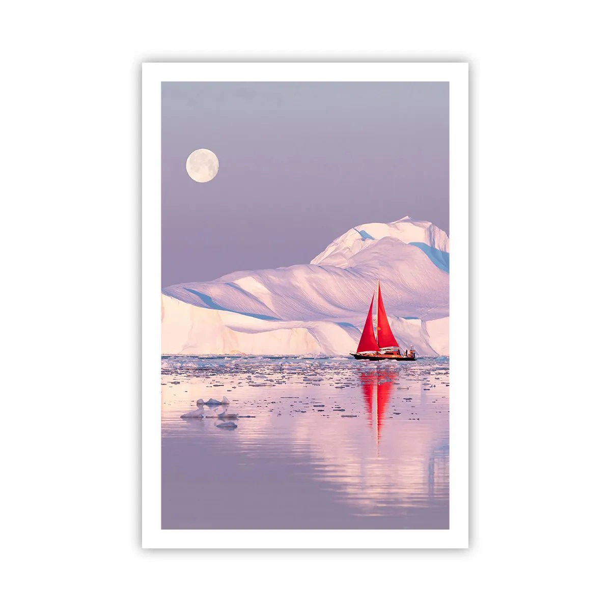 Plakat - Sejlets varme, isens kulde - 61x91 cm