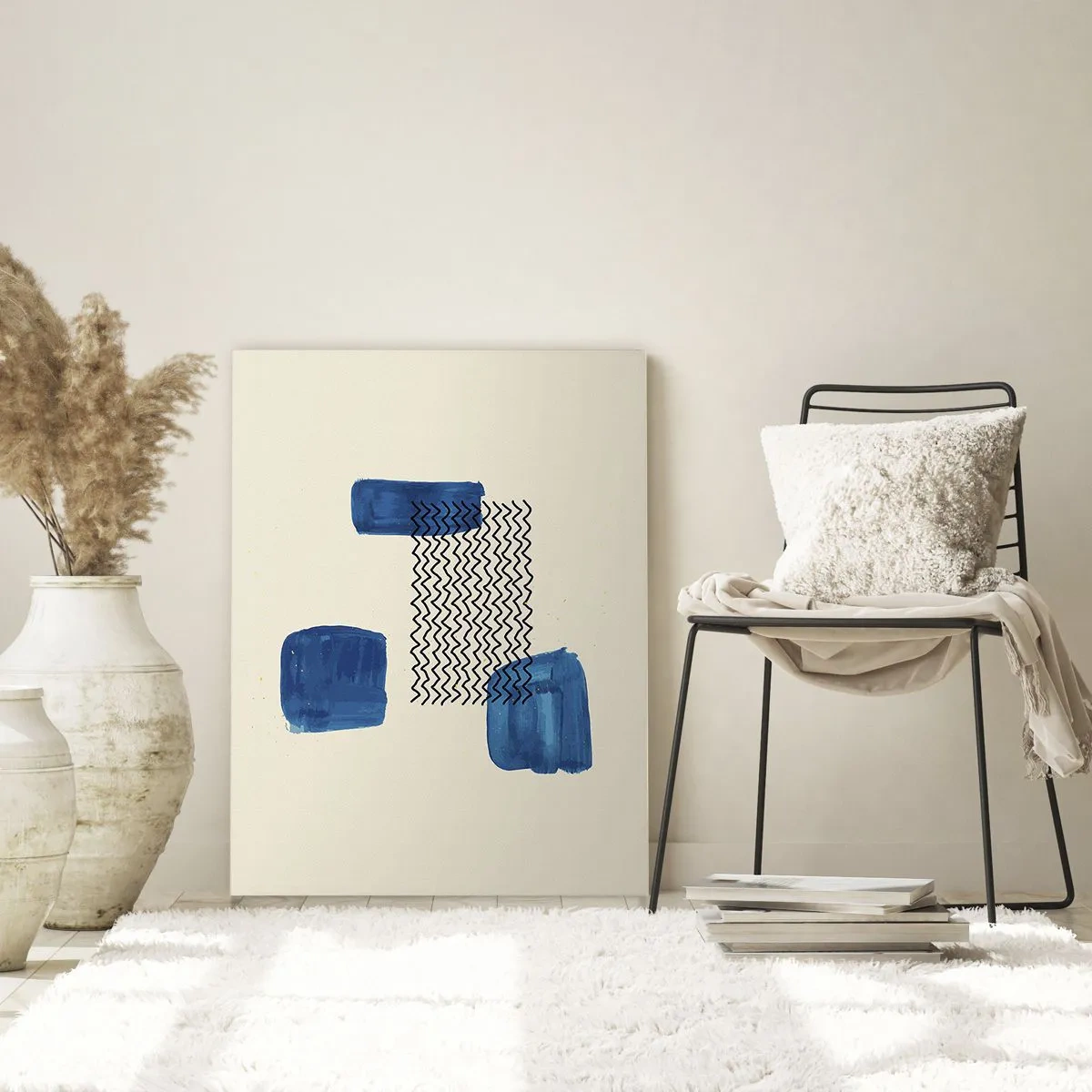 Billede på glas - Abstrakt kvartet - 80x120 cm