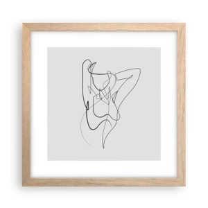 Plakat i ramme af lyst egetræ - Virkelig, hvad er du for en person... - 30x30 cm