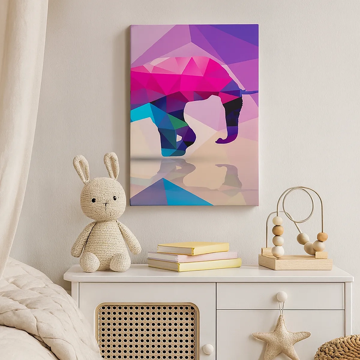 Lærredstryk - Billede på lærred - Krystal dinosaur - 50x70 cm