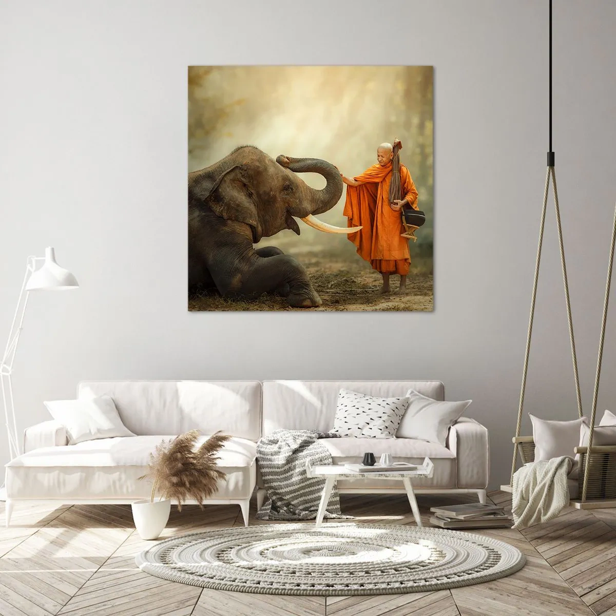 Lærredstryk - Billede på lærred - Møde på ferien - 30x30 cm