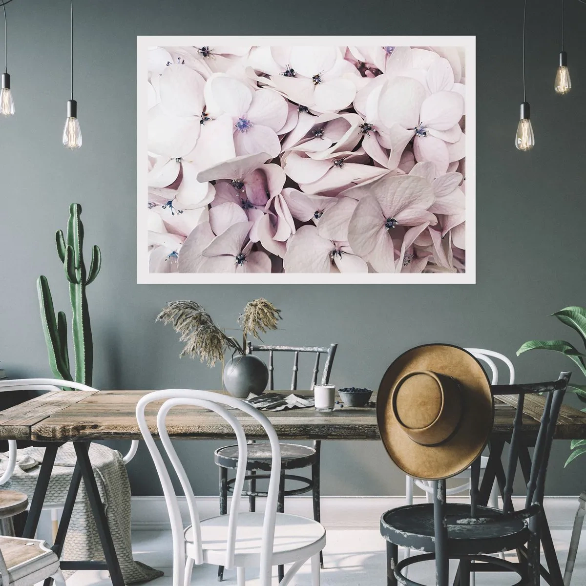 Plakat - I en flod af blomster - 70x50 cm