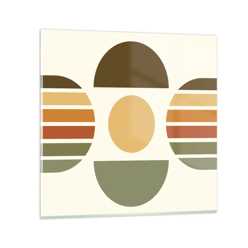 Billede på glas - I jordfarver - 30x30 cm