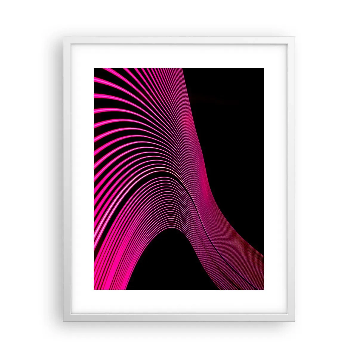 Plakat i hvid ramme - En allé af lys - 40x50 cm