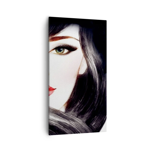 Lærredstryk - Billede på lærred - Safir blik - 55x100 cm